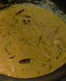 Shrimp in coconut sauce (Kerala style yellow shrimp Curry)