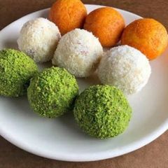 Tricolour Coconut Laddu A picture of Tricolour Coconut Laddu.
