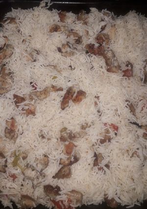 صورة لوصفة رز بالدجاج