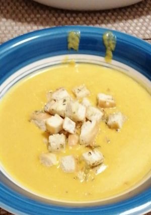 Una foto de Crema de zapallo