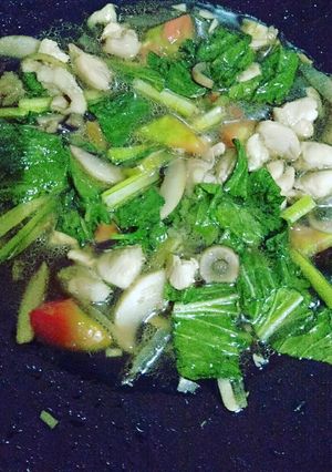 Foto resep Tumis Sawi Ayam Jamur