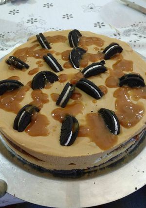 Una foto de Cheese cake de Oreo y dulce de leche