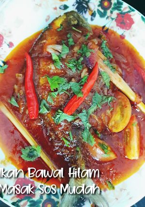 Gambar Ikan Bawal Hitam Masak Sos Mudah