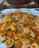 Guiso de fideos moñitos 🤤