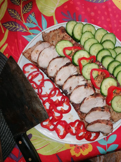 Sertés szűzpecsenye grillezve recept fotója