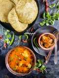 Bathue ki puri with aloo tamatar ki subzi