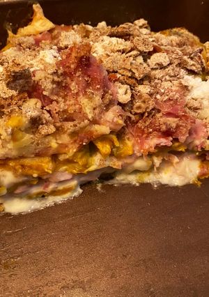Foto di Lasagna di zucca, cotto e taleggio
