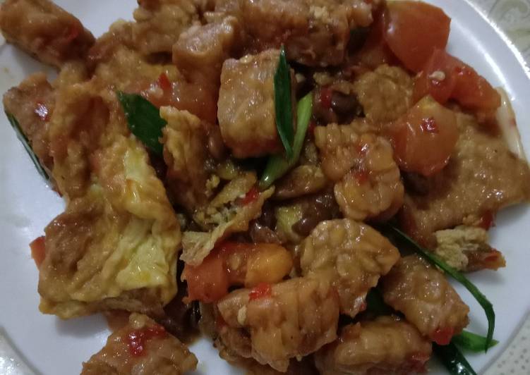 Tauco tempe telur dadar