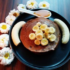 A picture of Chocolate wheat flour pancake.