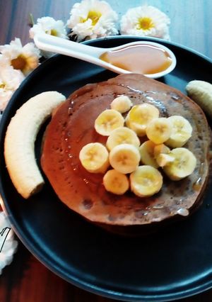 A picture of Chocolate wheat flour pancake.