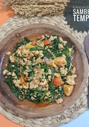 Foto resep Kangkung Sambal Tempe