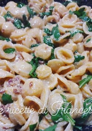 Foto di Pasta alla pecorara con rucola (ricetta veloce)
