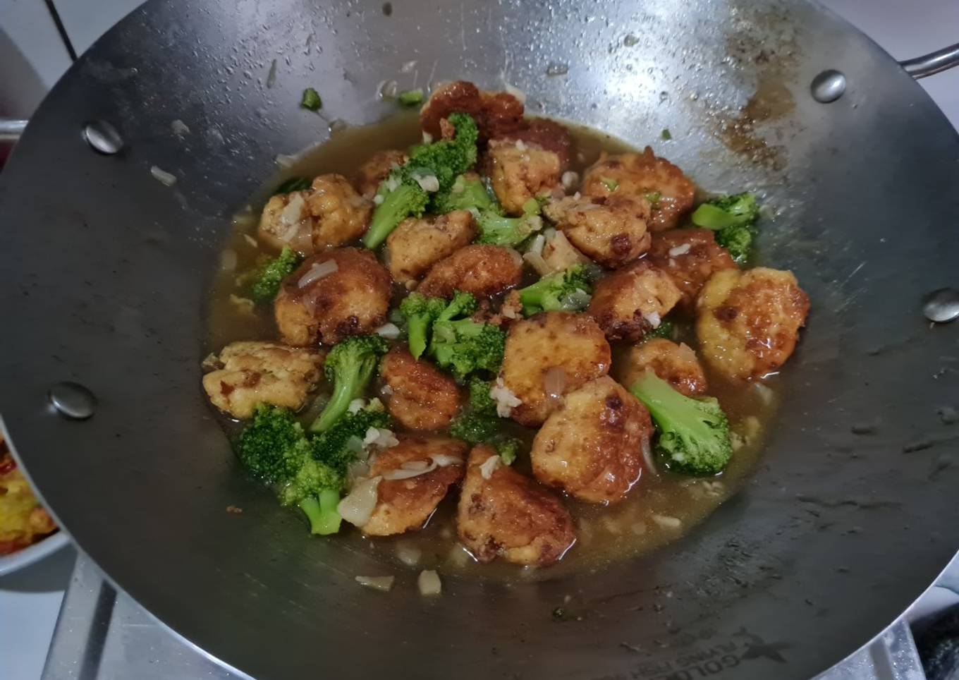 Tahu Telur Kornet Cah Brokoli Asam Manis