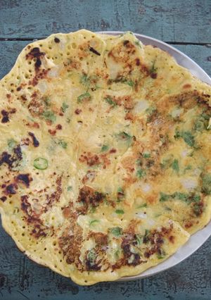 A picture of Eggless omelette.