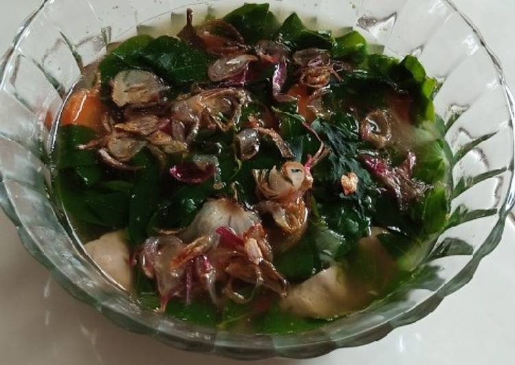 Langkah Mudah untuk Menyiapkan Sayur katuk baso anti langu Anti Gagal