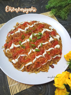Foto resep Okonomiyaki (Versi mie instant)