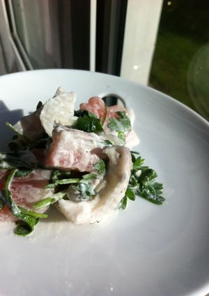 A picture of Watermelon & Feta Cheese salad.