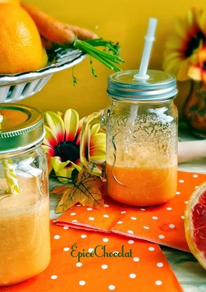 Une photo de Jus de carotte pamplemousse