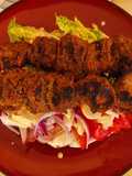 Brochettes de Kebab et Crudités