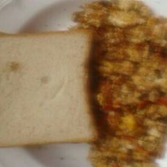 A picture of Scrambled eggs with a twist.