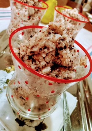 Una foto de Granizado de peras con chocolate / IT. granita di pere con ciocc
