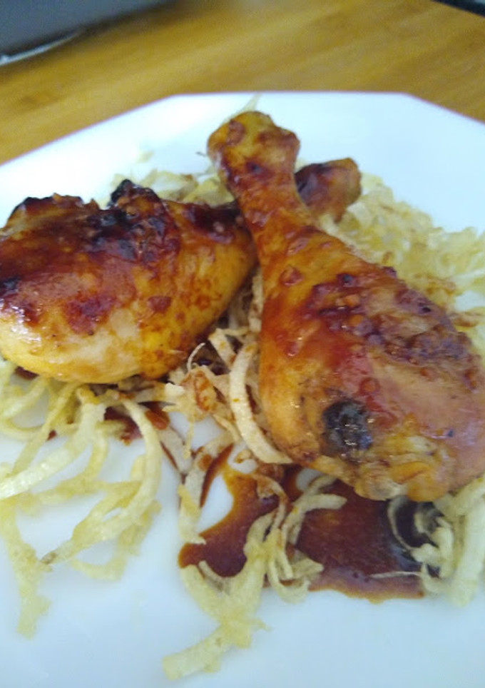 Una foto de Pollo con miel y soja