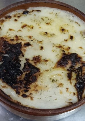 صورة لوصفة بطاطس بالبشاميل واللحمة المفرومة 😋😋