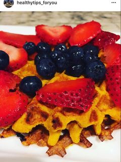 Una foto de Waffle glutten free