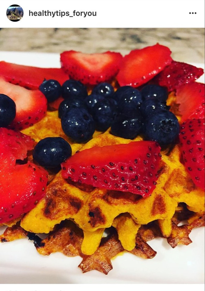 Una foto de Waffle glutten free