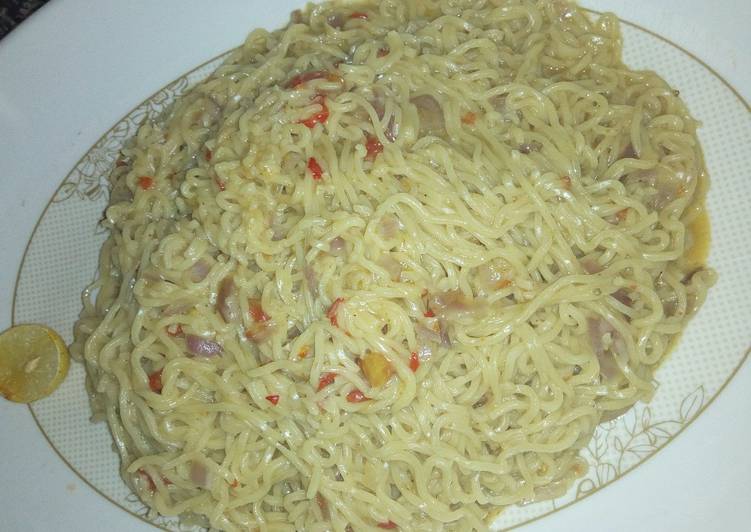 Steps to Prepare Super Quick Homemade My indomie noodles