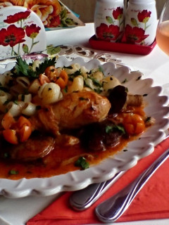 Csirkecomb pörkölt érdes nyelű tinórú gombával recept fotója