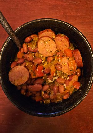 A picture of Red Beans & Rice.