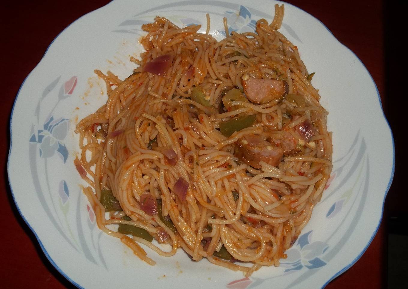 Delicious Sausage and spaghetti Combo#localcontest