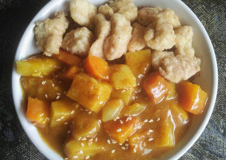 Rice bowl: Chicken Pop Curry 🍛