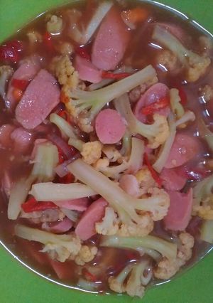 Foto resep Bunga kol dan sosis ala ala