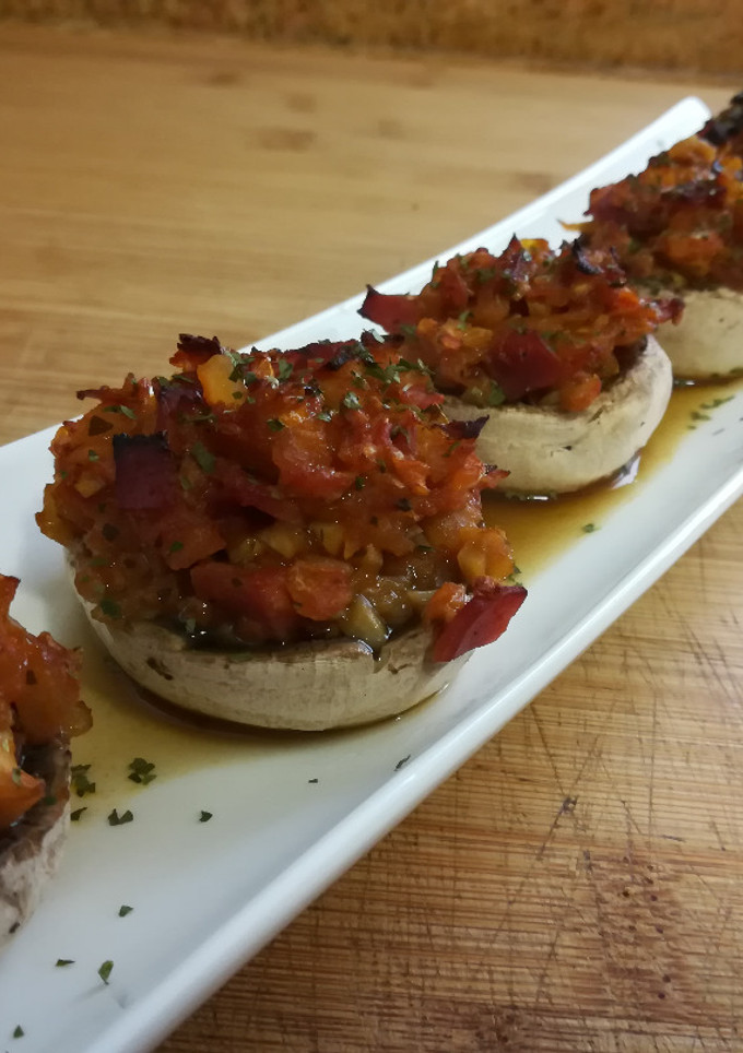 Una foto de Champiñones rellenos