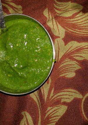 A picture of Mint chutney.