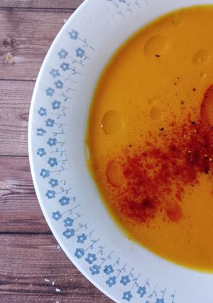 Una foto de Sopa de calabaza deliciosa! Y Súper FÁCIL DE HACER MABEL! ✨🫶