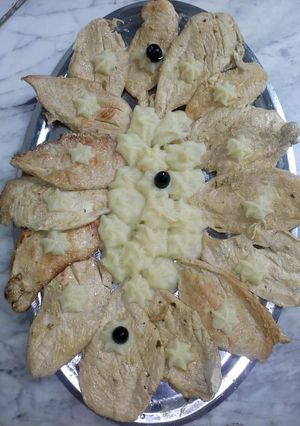 صورة لوصفة بطاطا البيري بشرائح الاسكالوب