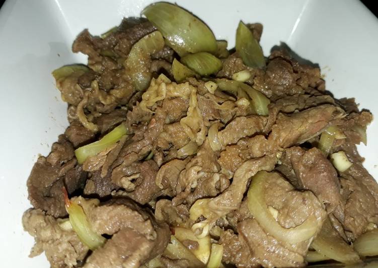Resep Beef teriyaki (yakiniku ala ala) Anti Gagal