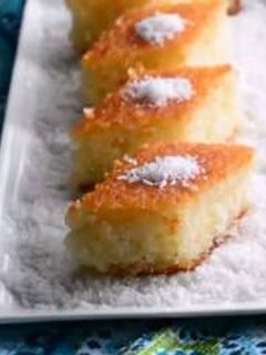 صورة لوصفة بسبوسة بجوز الهند