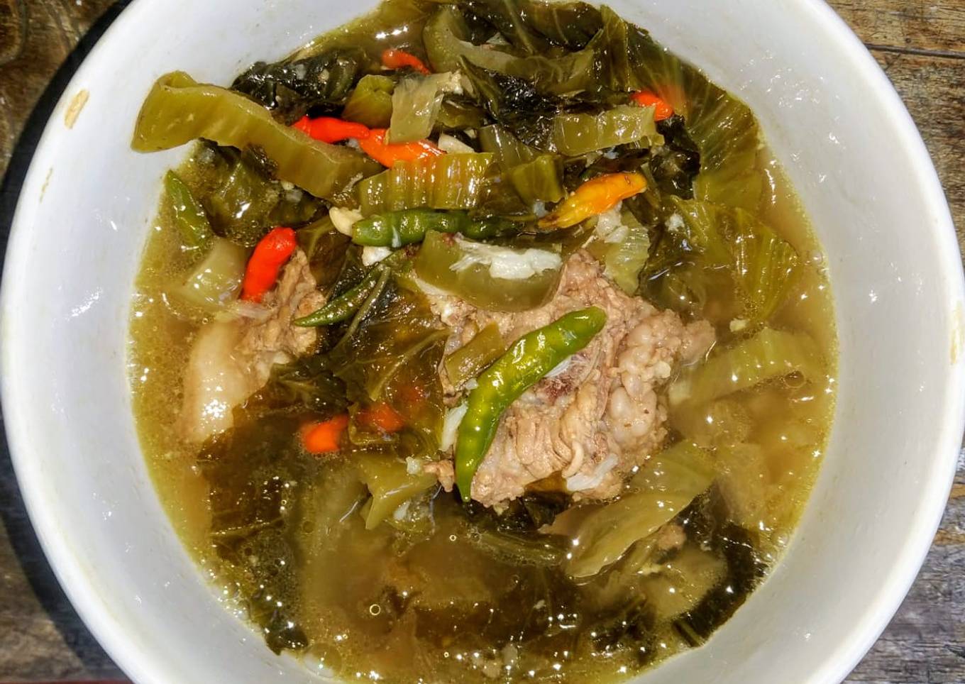 Soup Iga Babi Sawi Asin