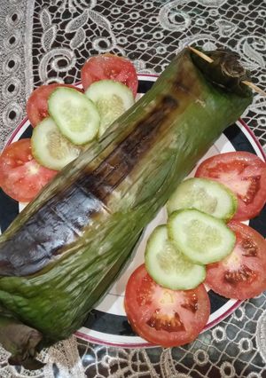 Foto resep Nasi Bakar Cumi Asin Kemangi a la Yoiko's