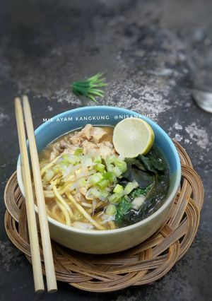 Foto resep Mie ayam kangkung