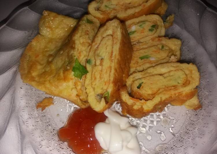 Telur Dadar Gulung Keju