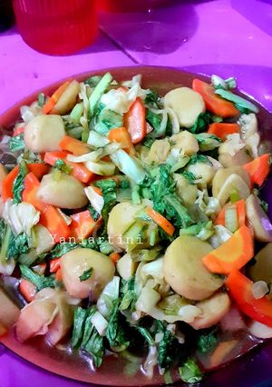 Foto resep Sayur : Cah Sayur Bakso Ikan