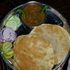 A picture of Amritsari chole bhature.