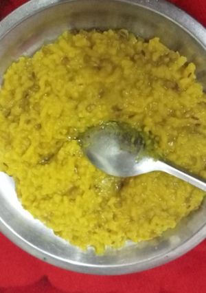 A picture of Mung daal khichdi.