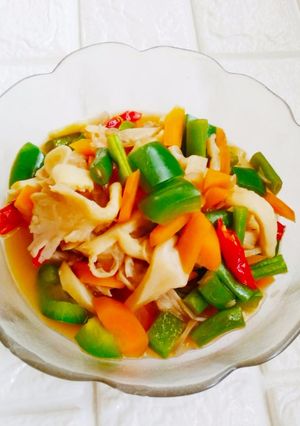 Foto resep Tumis jamur tiram paprika