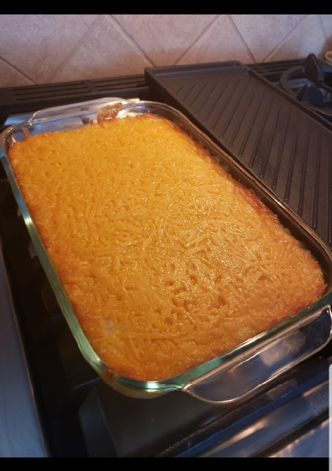 A picture of Macaroni and Cheese.
